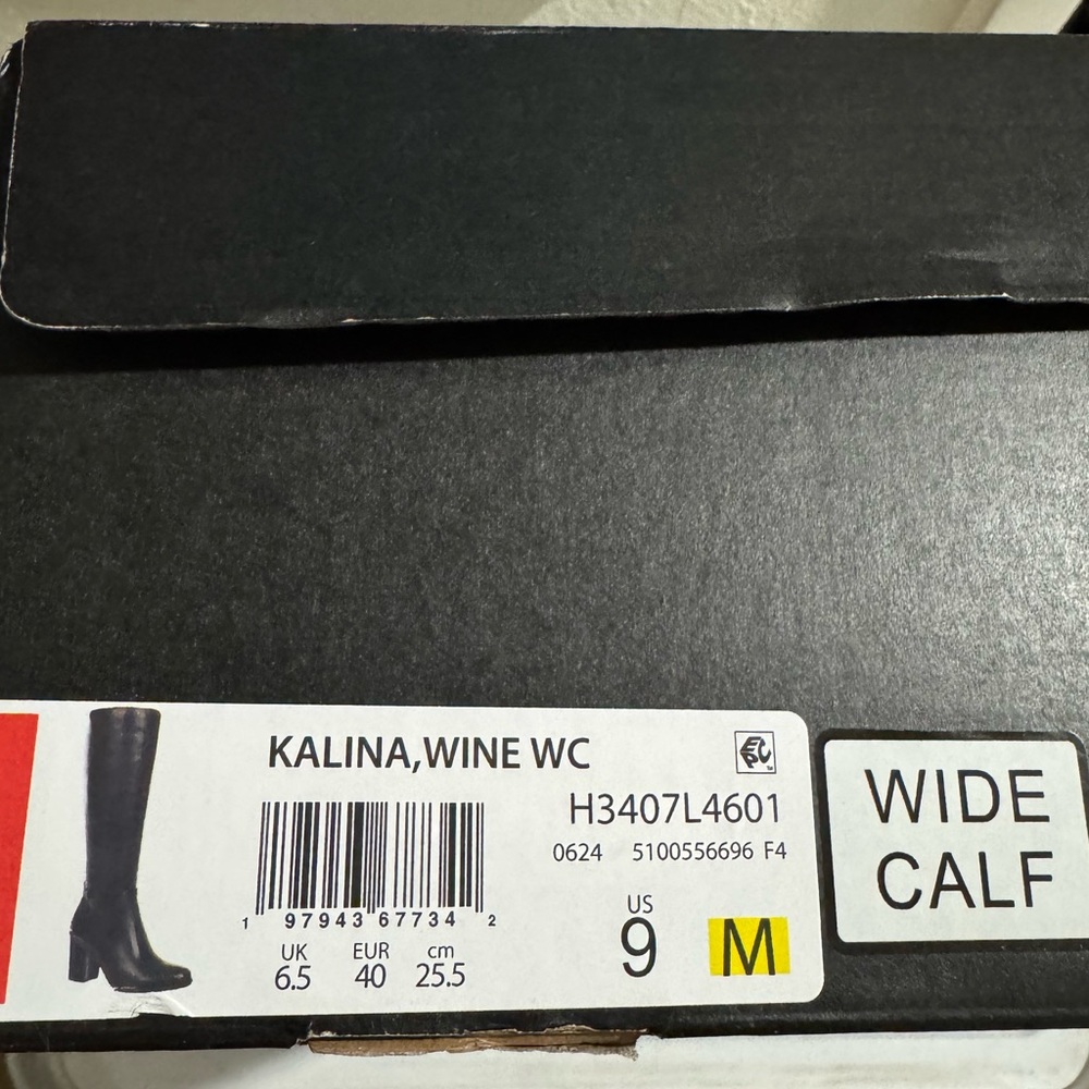 NIB NATURALIZER Wine Leather Knee-High Boots - Picture 10 of 11